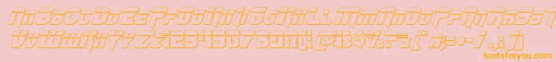 Omegaforcebulletital11 Font – Orange Fonts on Pink Background