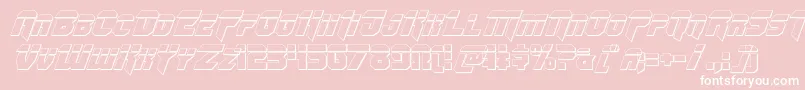 Omegaforcebulletital11 Font – White Fonts on Pink Background