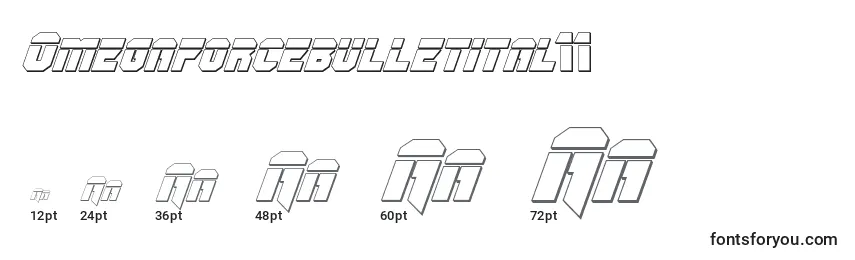 Omegaforcebulletital11 Font Sizes