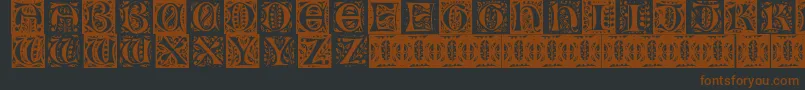 Gothicleaf Font – Brown Fonts on Black Background