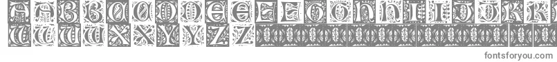 Fonte Gothicleaf – fontes cinzas em um fundo branco