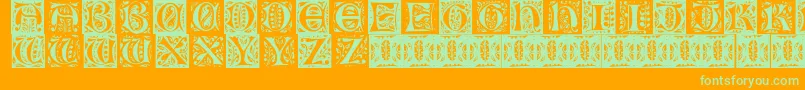 Gothicleaf Font – Green Fonts on Orange Background
