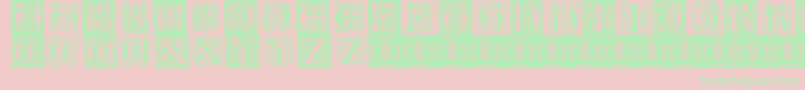 Gothicleaf Font – Green Fonts on Pink Background