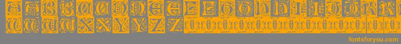 Gothicleaf Font – Orange Fonts on Gray Background