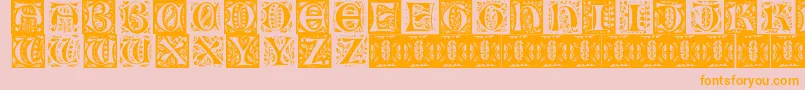 Gothicleaf Font – Orange Fonts on Pink Background
