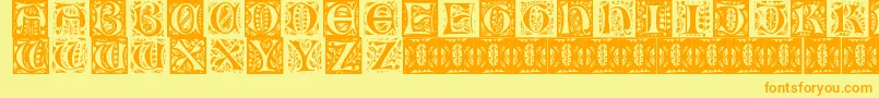 Gothicleaf Font – Orange Fonts on Yellow Background
