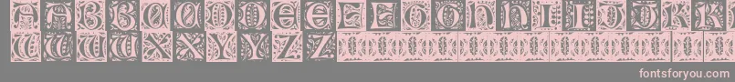 Gothicleaf Font – Pink Fonts on Gray Background