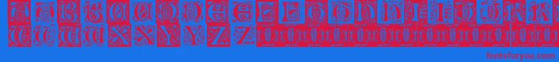 Gothicleaf Font – Red Fonts on Blue Background