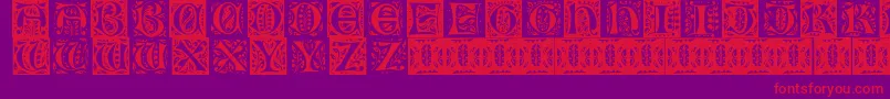 Gothicleaf Font – Red Fonts on Purple Background