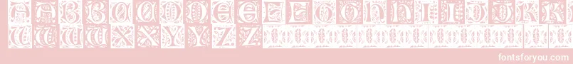 Gothicleaf Font – White Fonts on Pink Background