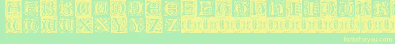 Gothicleaf Font – Yellow Fonts on Green Background