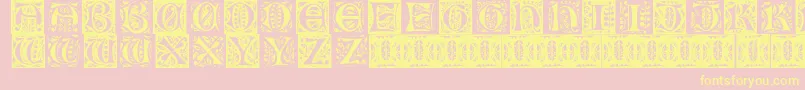 Gothicleaf Font – Yellow Fonts on Pink Background