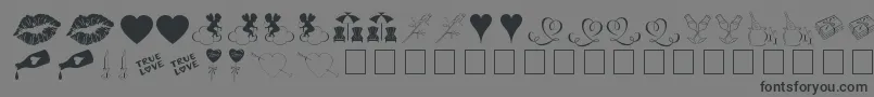 En savoir plus sur la police LoveRomanceTt Police LoveRomanceTt – polices noires sur fond gris