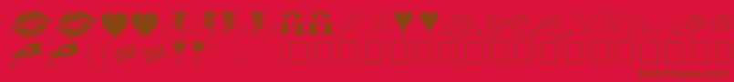 More about LoveRomanceTt Font LoveRomanceTt Font – Brown Fonts on Red Background