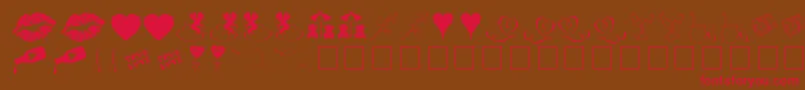 LoveRomanceTt Font – Red Fonts on Brown Background