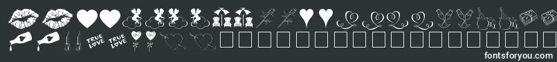 LoveRomanceTt Font – White Fonts on Black Background