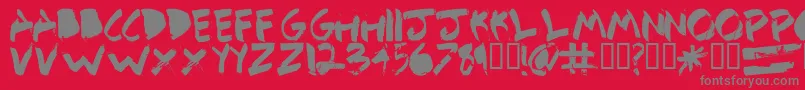 DetailbetaRegular Font – Gray Fonts on Red Background