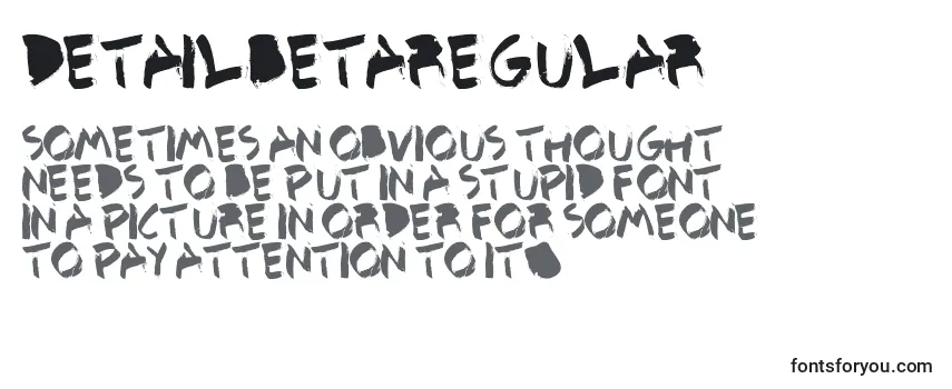 DetailbetaRegular Font