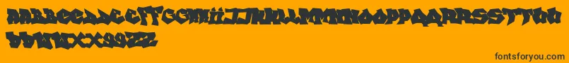 FtfIndonesianaGoGraffitiana Font – Black Fonts on Orange Background