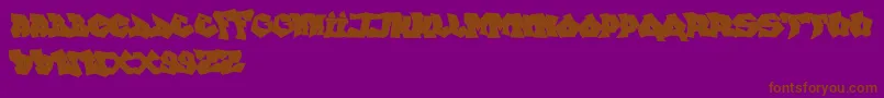 FtfIndonesianaGoGraffitiana Font – Brown Fonts on Purple Background