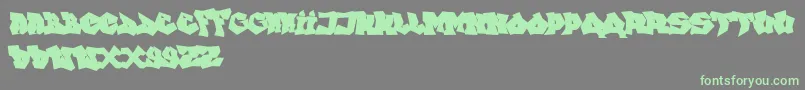 FtfIndonesianaGoGraffitiana Font – Green Fonts on Gray Background