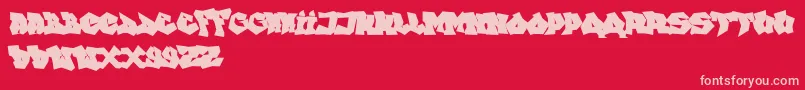 FtfIndonesianaGoGraffitiana Font – Pink Fonts on Red Background