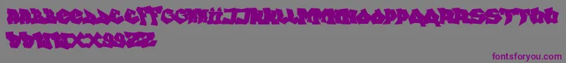 FtfIndonesianaGoGraffitiana Font – Purple Fonts on Gray Background