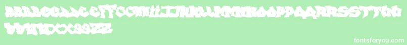 FtfIndonesianaGoGraffitiana Font – White Fonts on Green Background