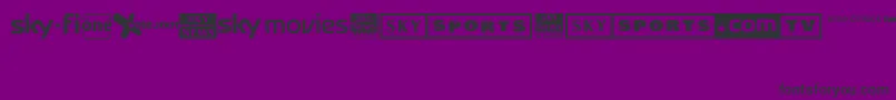 フォントSky1998ChannelLogos – 紫の背景に黒い文字