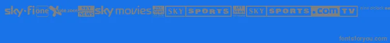 Шрифт Sky1998ChannelLogos – серые шрифты на синем фоне