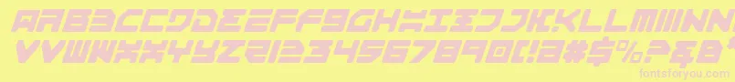 Omega3lti Font – Pink Fonts on Yellow Background