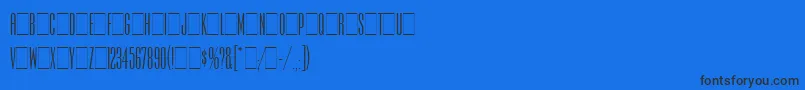 IrisLetPlain.1.0-Schriftart – Schwarze Schriften auf blauem Hintergrund