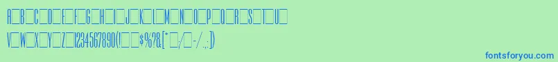 Saiba mais sobre a fonte IrisLetPlain.1.0 Fonte IrisLetPlain.1.0 – fontes azuis em um fundo verde