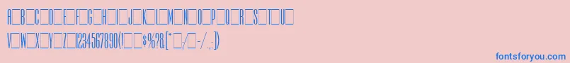 IrisLetPlain.1.0 Font – Blue Fonts on Pink Background