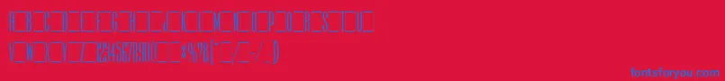 IrisLetPlain.1.0 Font – Blue Fonts on Red Background