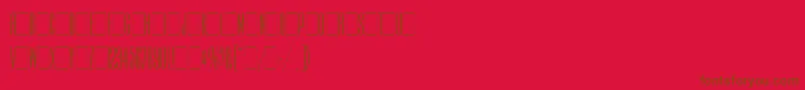 フォントIrisLetPlain.1.0 – 赤い背景に茶色の文字