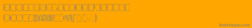 IrisLetPlain.1.0-Schriftart – Graue Schriften auf orangefarbenem Hintergrund