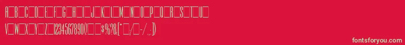 IrisLetPlain.1.0 Font – Green Fonts on Red Background