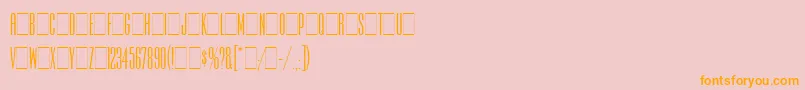 IrisLetPlain.1.0 Font – Orange Fonts on Pink Background