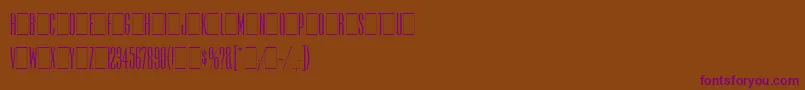 IrisLetPlain.1.0 Font – Purple Fonts on Brown Background