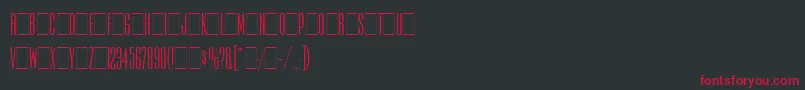 IrisLetPlain.1.0 Font – Red Fonts on Black Background