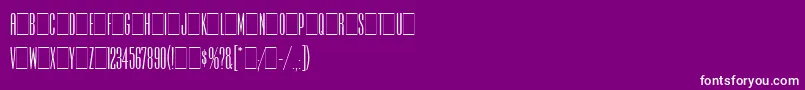 フォントIrisLetPlain.1.0 – 紫の背景に白い文字