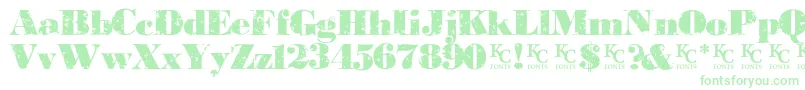 Pastduedemo Font – Green Fonts on White Background