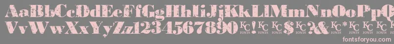 Pastduedemo Font – Pink Fonts on Gray Background