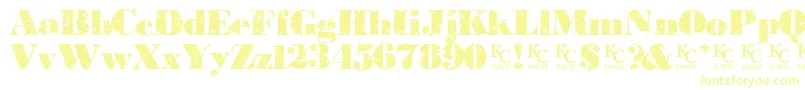 Pastduedemo Font – Yellow Fonts on White Background