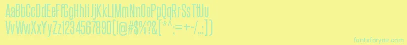 SteelfishrgRegular-fontti – vihreät fontit keltaisella taustalla