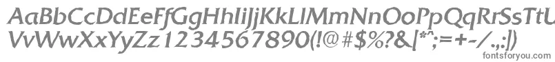 Шрифт QuadratantiqueItalic – серые шрифты