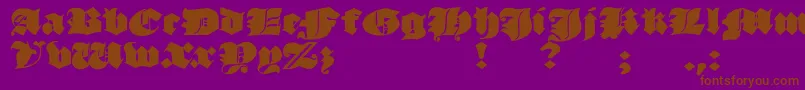 JmhMorenetaDivine Font – Brown Fonts on Purple Background