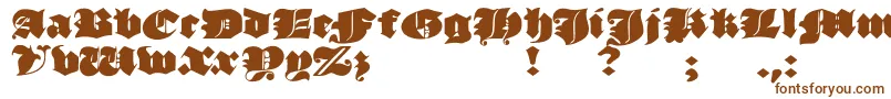 Шрифт JmhMorenetaDivine – коричневые шрифты на белом фоне