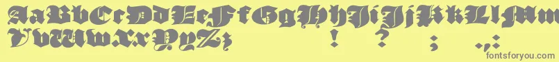 JmhMorenetaDivine Font – Gray Fonts on Yellow Background
